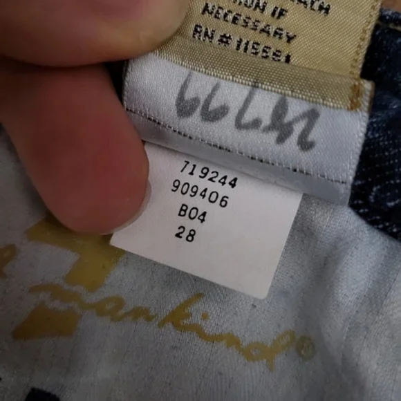 7 For All Mankind Jeans "A" Pocket Bootcut Low-Rise Medium Wash sz 28 - Picture 13 of 14